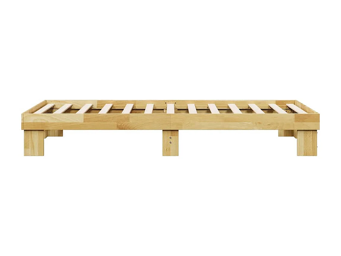 Estructura de cama sin colchón 75x190 cm madera maciza roble