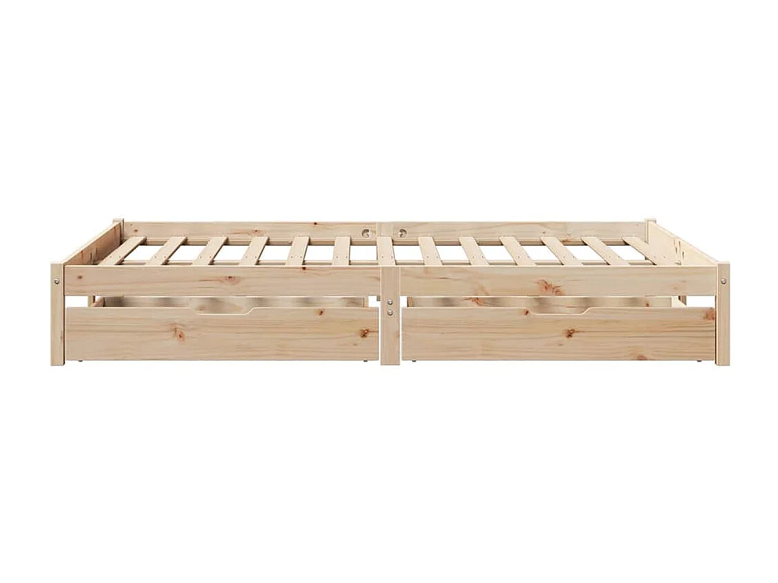 Cadre de lit sans matelas 135x190 cm bois de pin massif