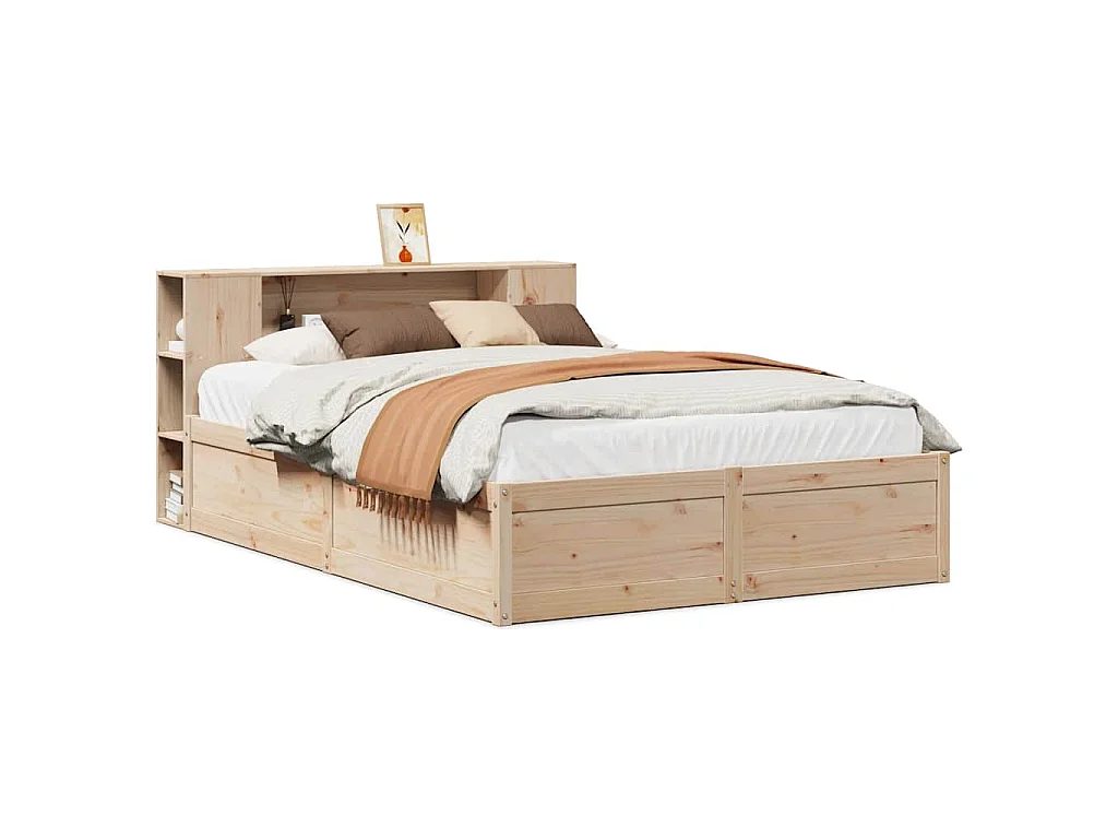 Massivholzbett ohne Matratze 135x190 cm Kiefernholz