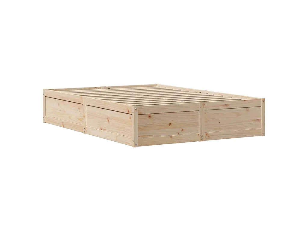Massivholzbett ohne Matratze 135x190 cm Kiefernholz