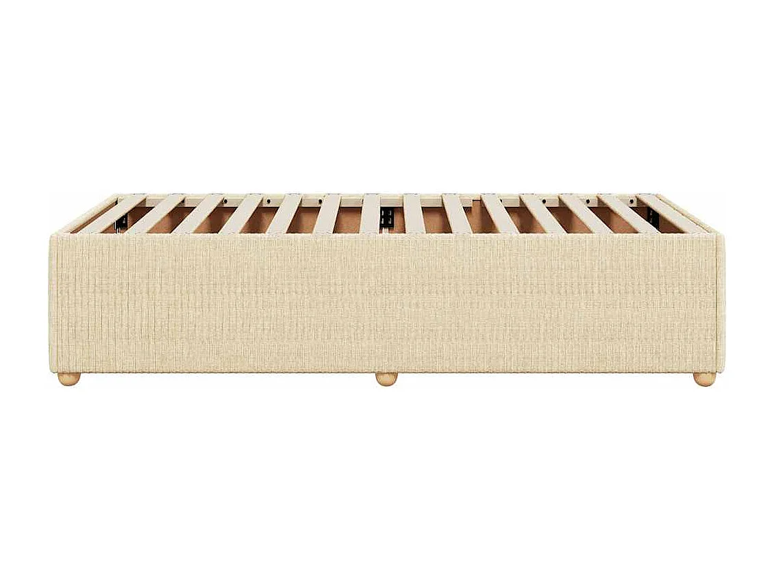 Bedframe zonder matras 80x200 cm stof crèmekleurig