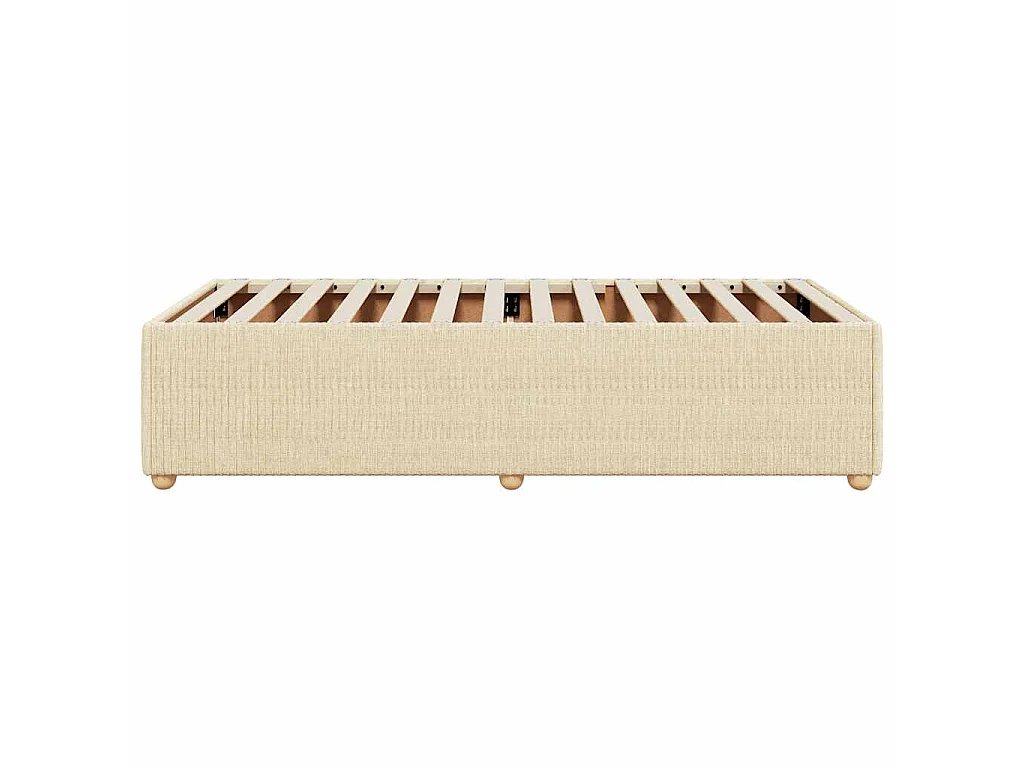 Bedframe zonder matras 80x200 cm stof crèmekleurig