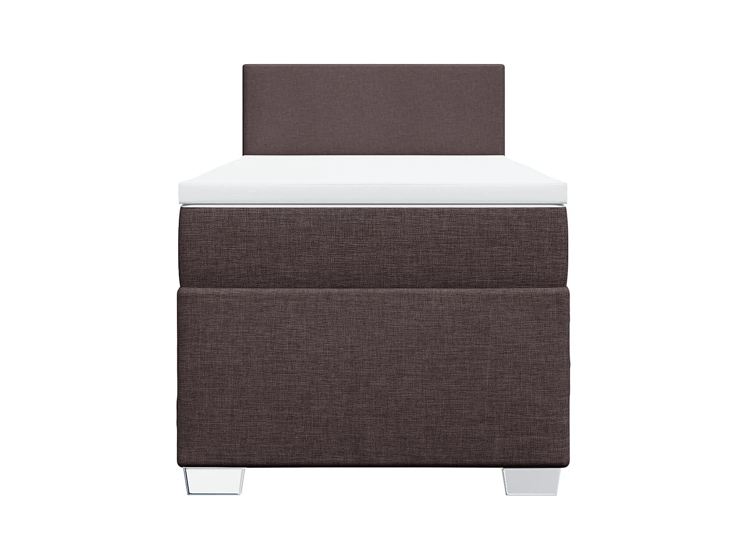 Boxspring met matras stof donkerbruin 80x200 cm
