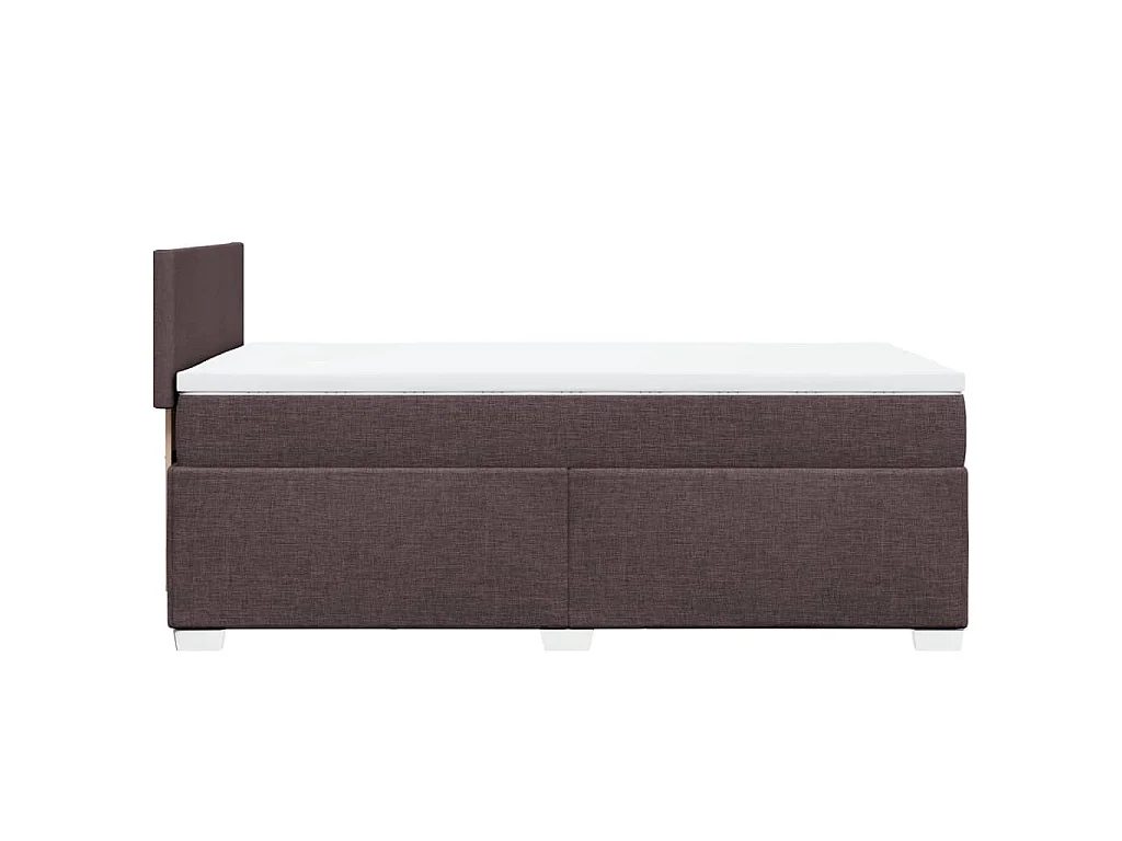 Sommier à lattes de lit avec matelas Marron foncé 80x200 cm