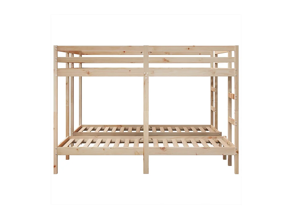 Estructura de litera triple madera de pino 200x200/80x200 cm