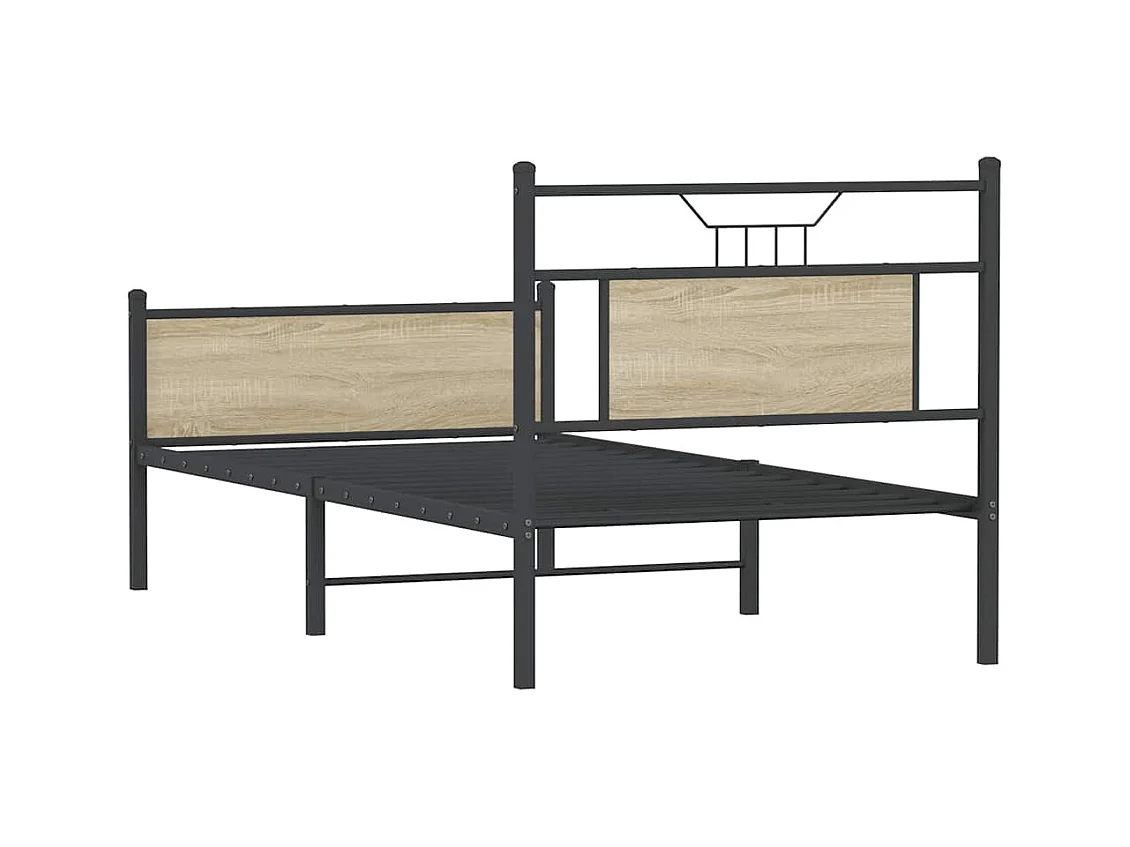 Bettgestell ohne Matratze Sonoma-Eiche 75x190 cm Holzwerkstoff