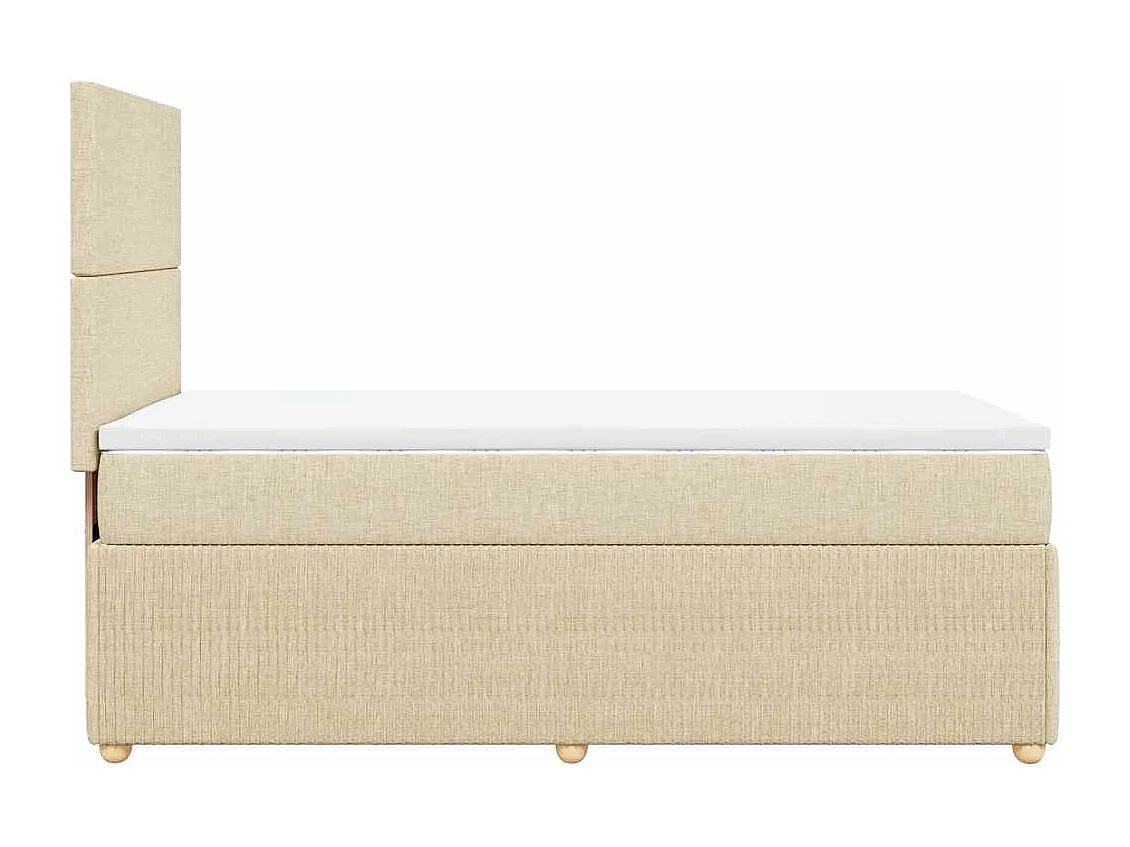Cama com molas/colchão 80x200 cm tecido cor crème