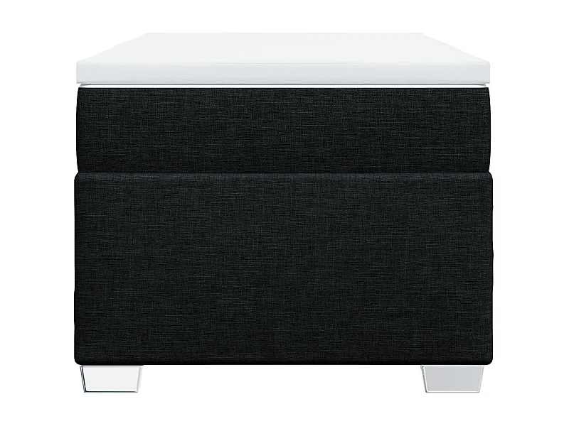 Sommier à lattes de lit et matelas Noir 80x200 cm Tissu