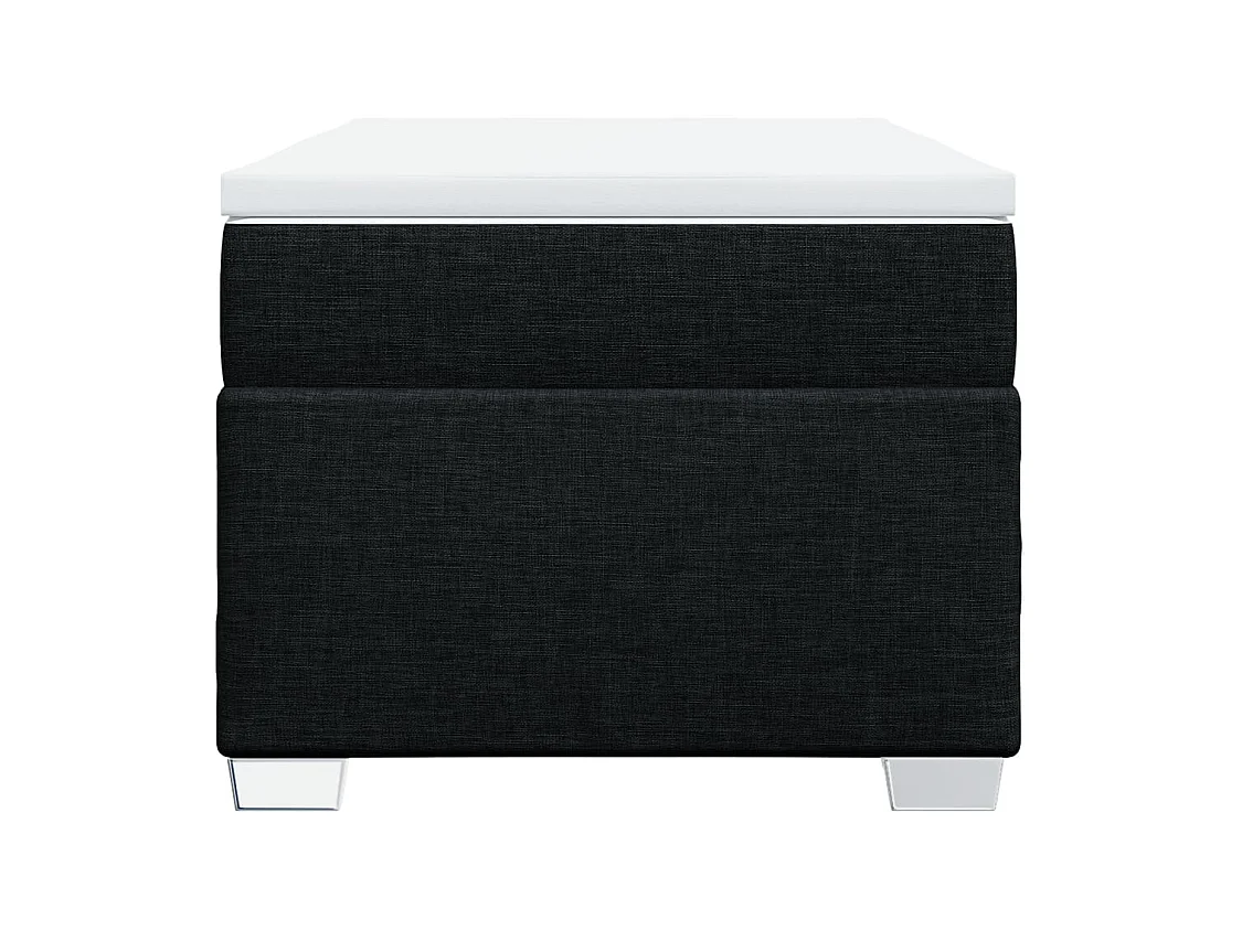 Sommier à lattes de lit et matelas Noir 80x200 cm Tissu