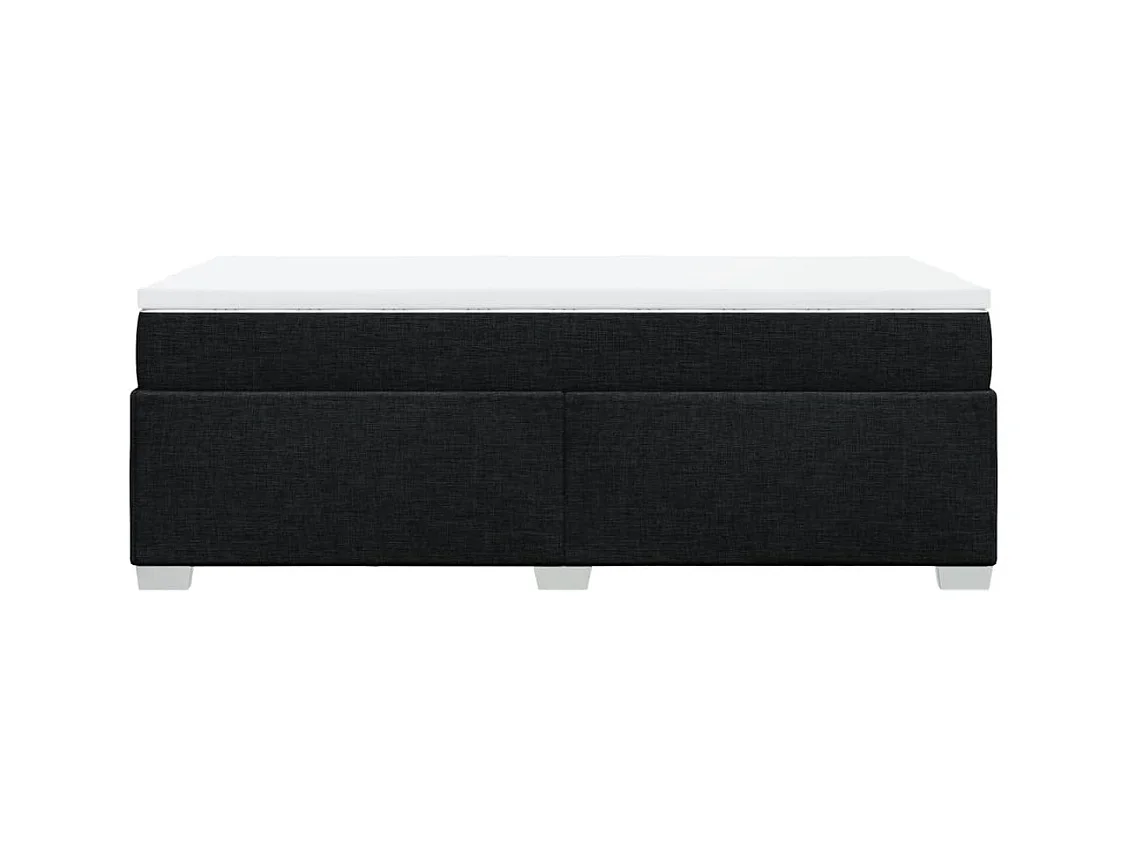 Giroletto a Molle con Materasso Nero 80x200 cm inTessuto
