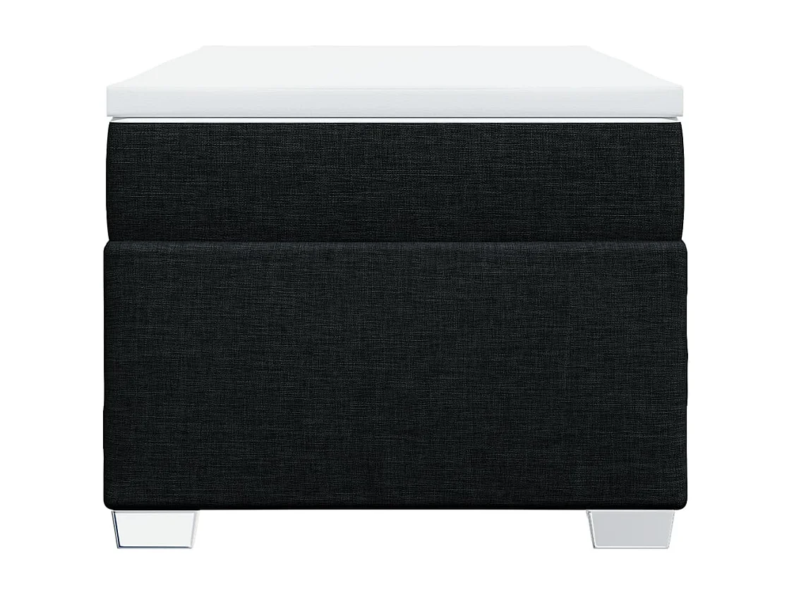 Boxspringbett mit Matratze Schwarz 80x200 cm Stoff