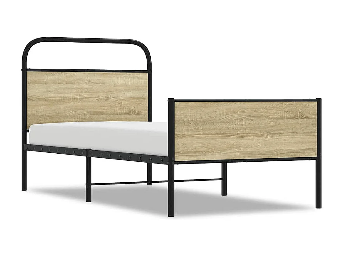 Bedframe zonder matras bewerkt hout sonoma eikenkleur 80x200 cm