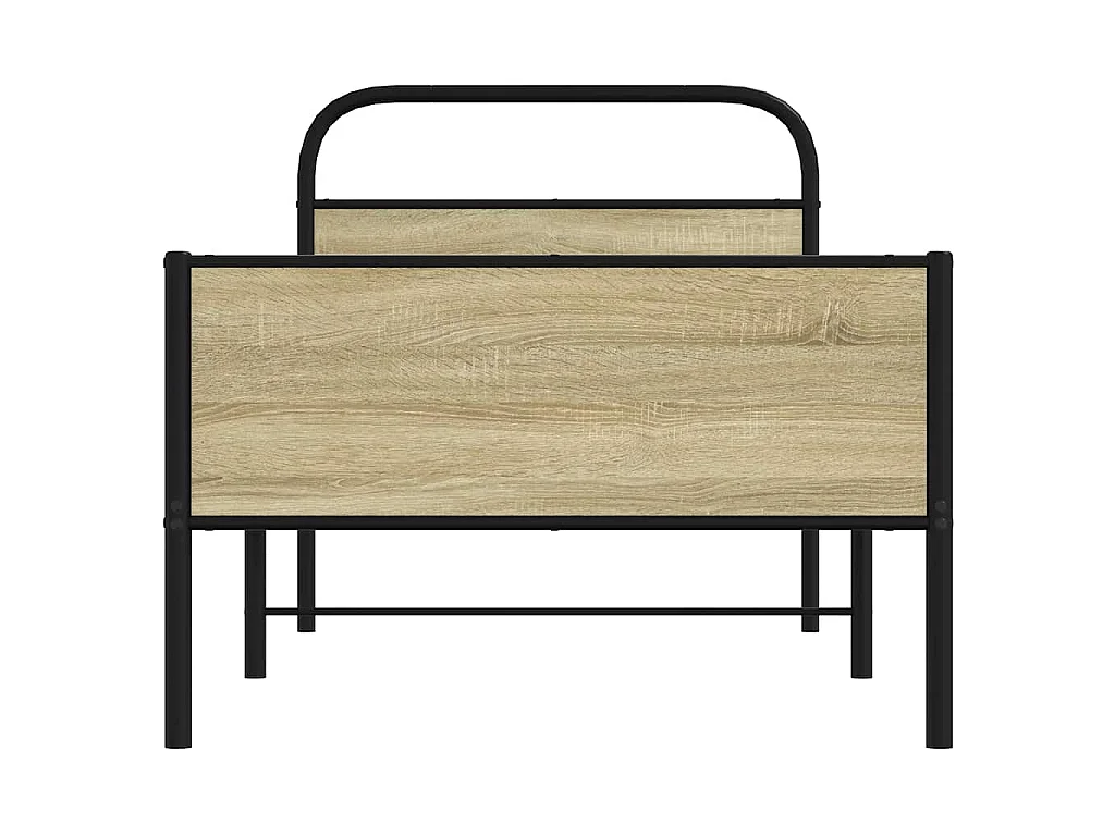 Cadre de lit sans matelas 80x200cm chêne sonoma bois ingénierie