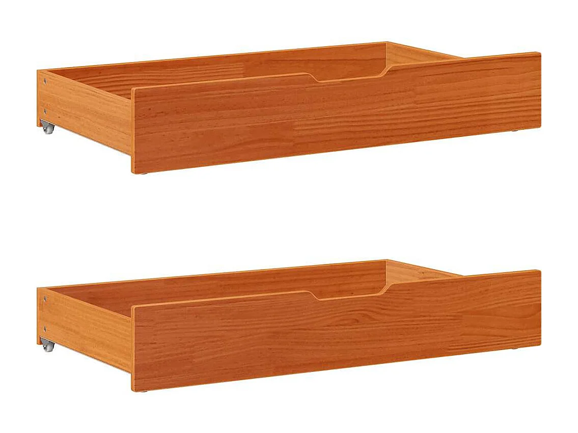 Cadre de lit sans matelas cire marron 75x190 cm bois pin massif