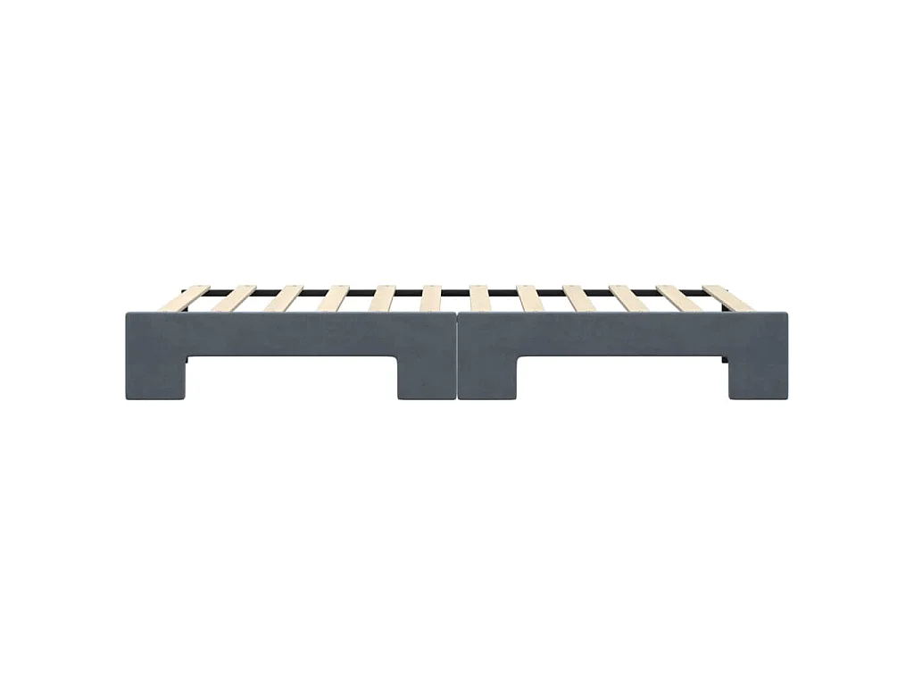 Sofá-cama com gavetão 80x200 cm veludo cinzento-escuro