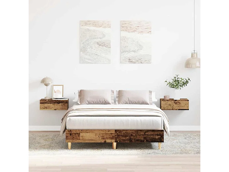 Bettgestell ohne Matratze Altholz-Optik 135x190cm Holzwerkstoff