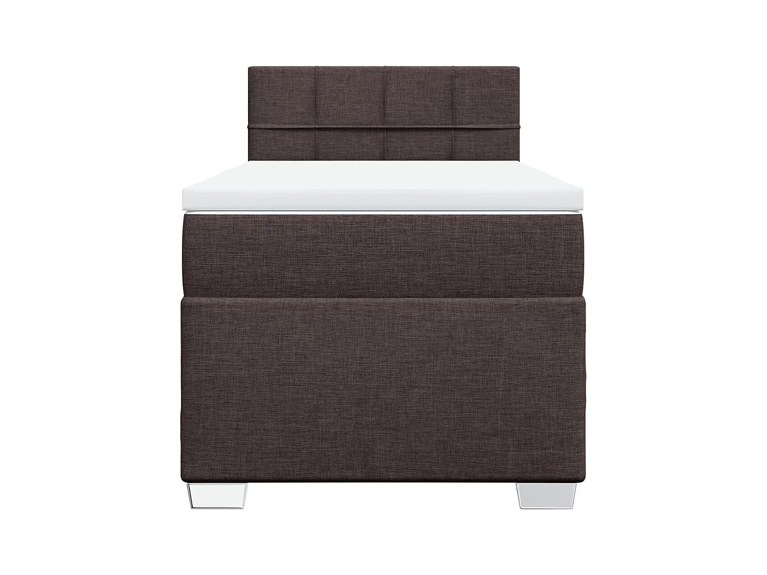 Boxspring met matras stof donkerbruin 80x200 cm