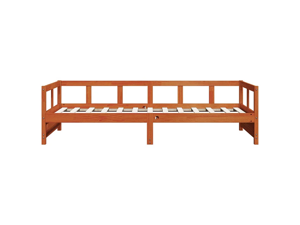Dormeuse senza Materasso Marrone Cera 80x200 cm Legno di Pino