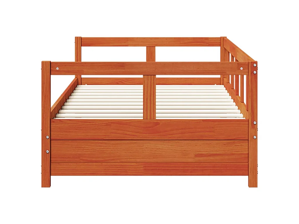 Dormeuse senza Materasso Marrone Cera 80x200 cm Legno di Pino