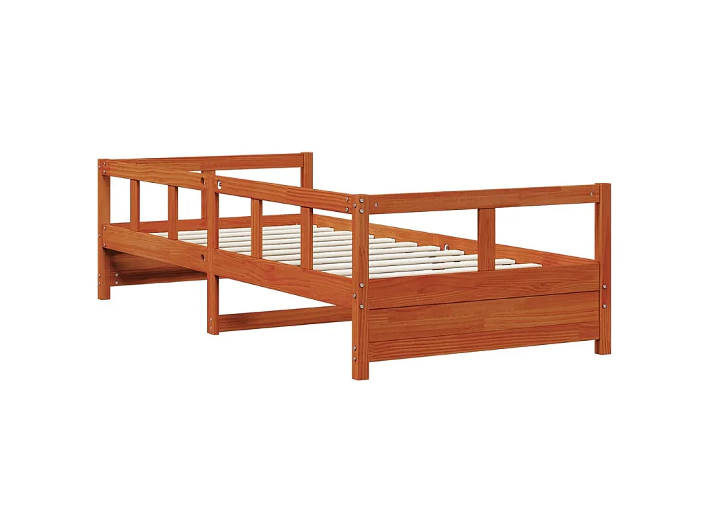 Dormeuse senza Materasso Marrone Cera 80x200 cm Legno di Pino