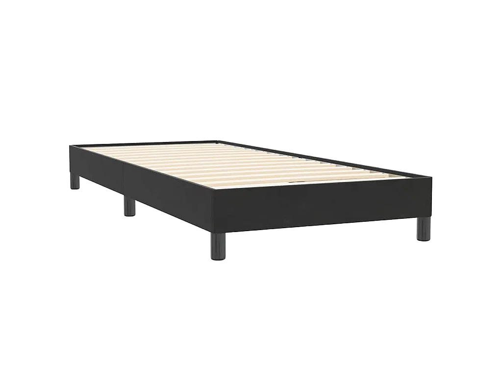 Cama com molas/colchão 80x220 cm veludo preto