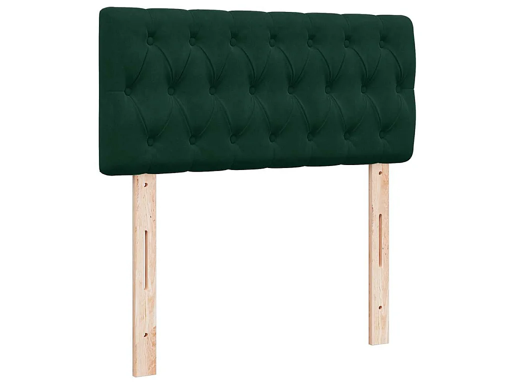 Estructura de cama otomana con colchón terciopelo verde oscuro