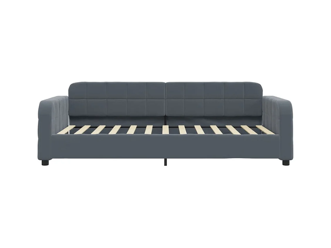 Tagesbett mit Matratze Dunkelgrau 80x200 cm Samt