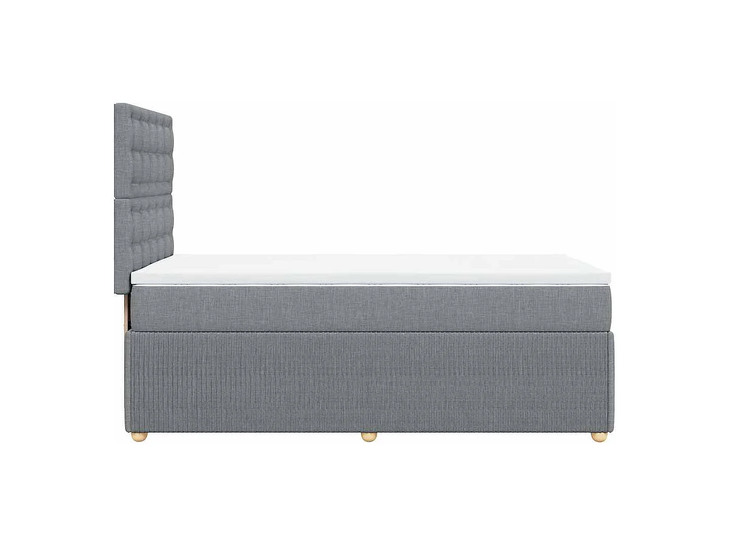 Sommier à lattes de lit avec matelas gris clair 80x200 cm tissu