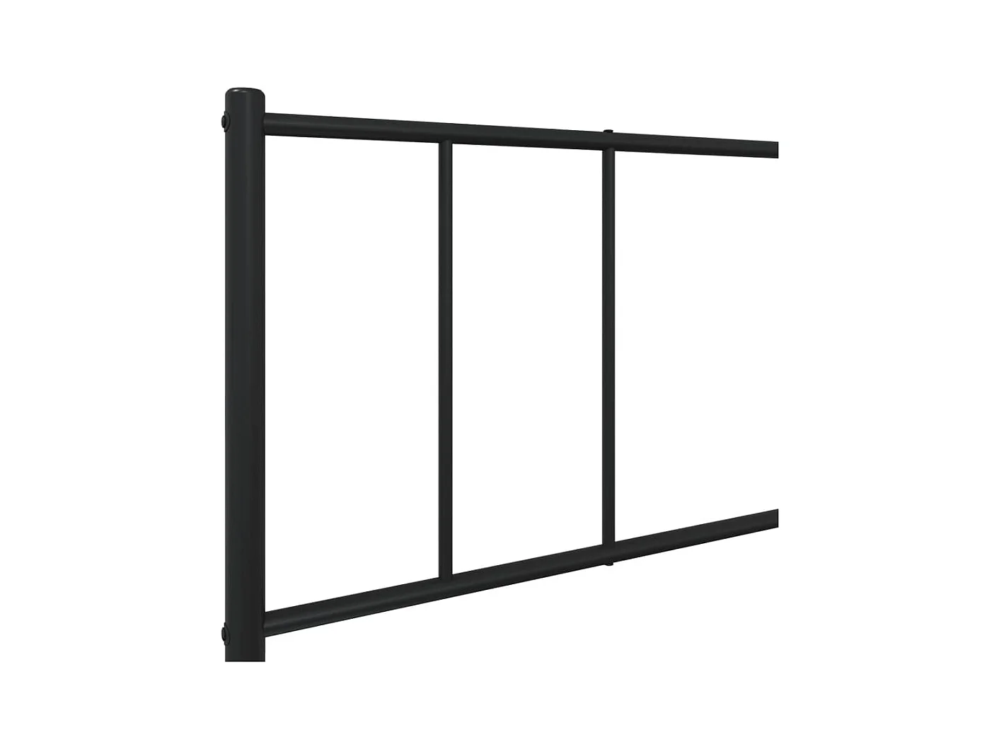 Cadre de lit métal sans matelas avec pied de lit noir 80x200 cm