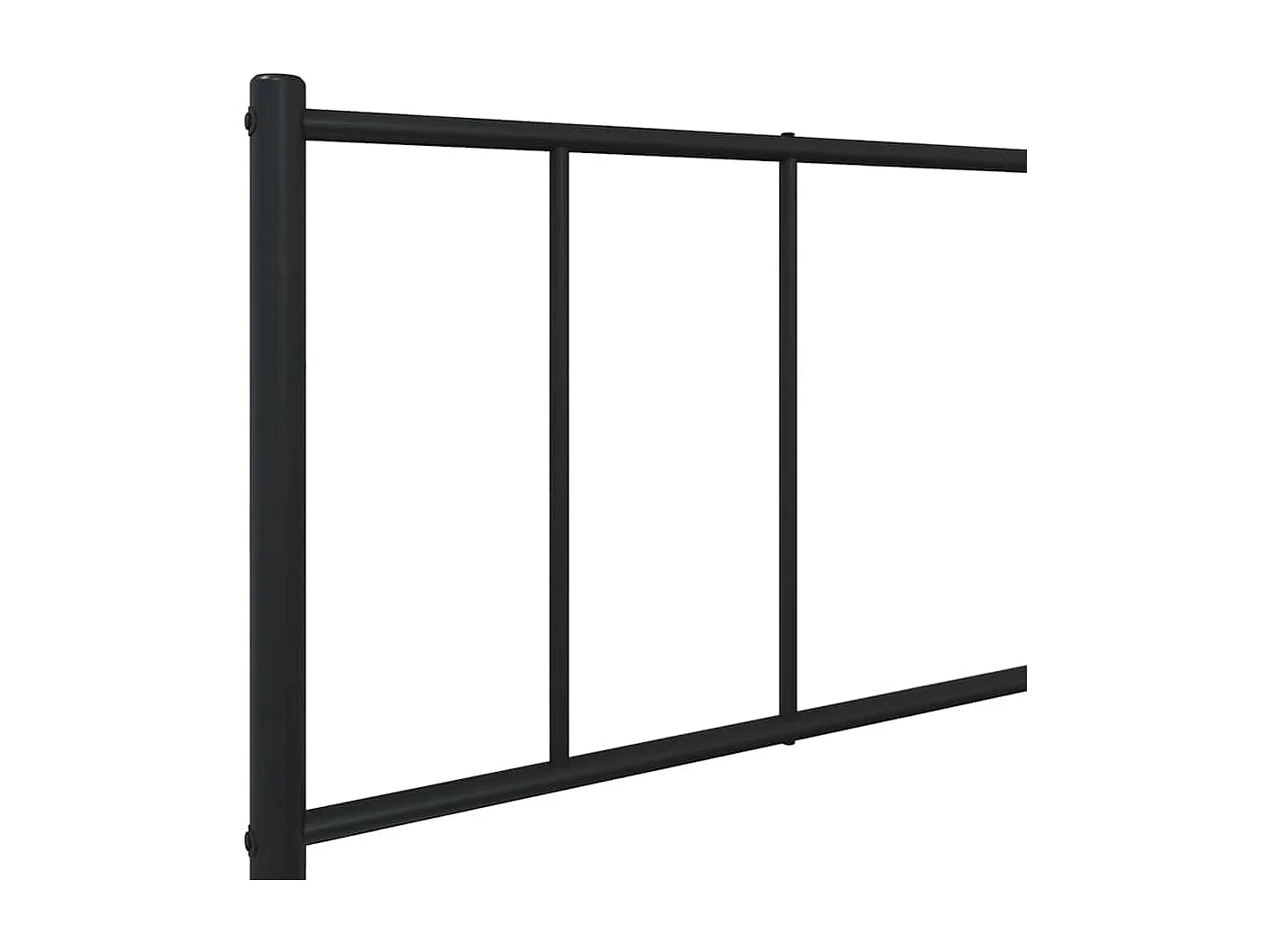 Cadre de lit métal sans matelas avec pied de lit noir 80x200 cm