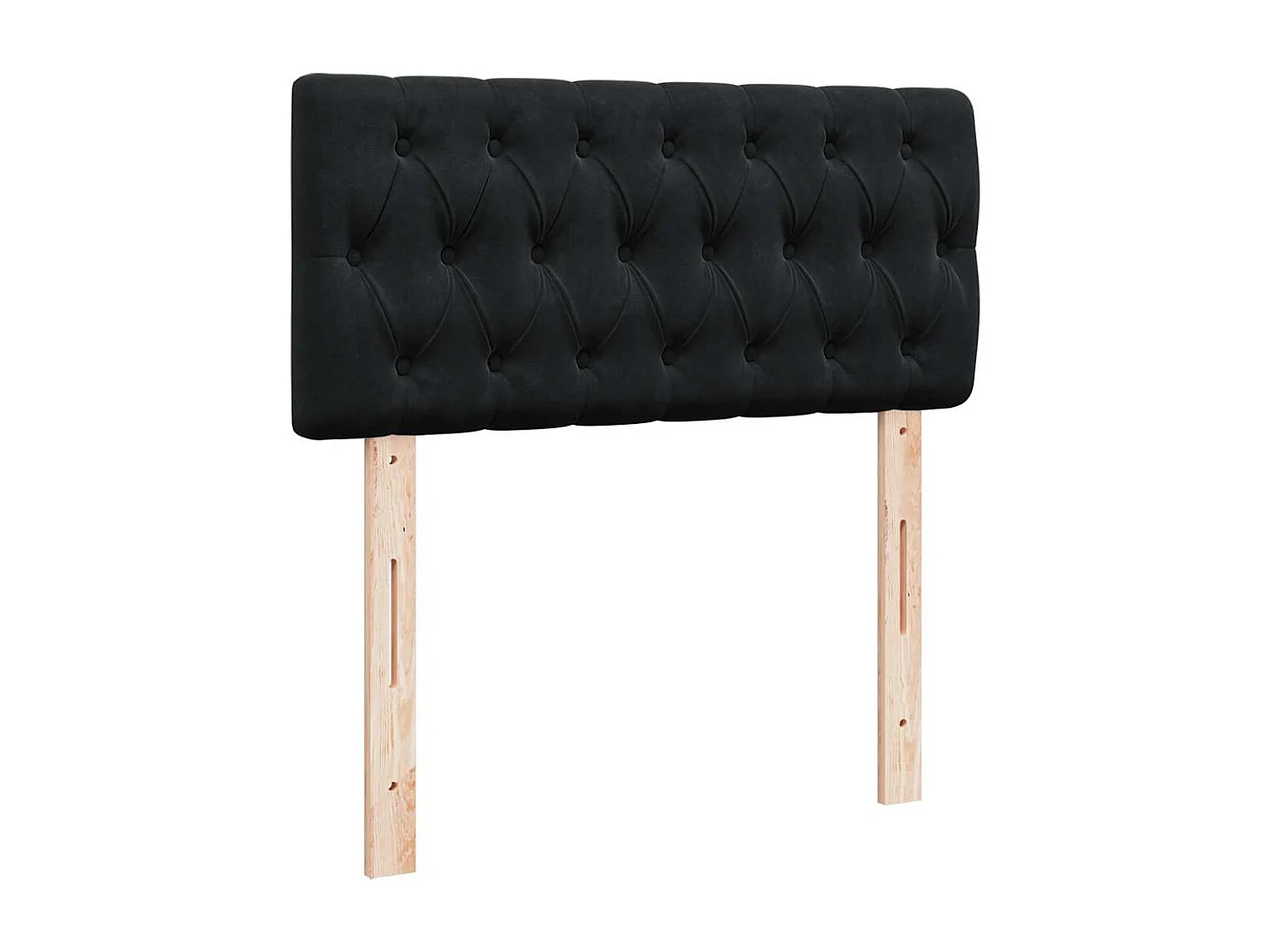 Estructura cama otomana colchón terciopelo negra 80x200cm