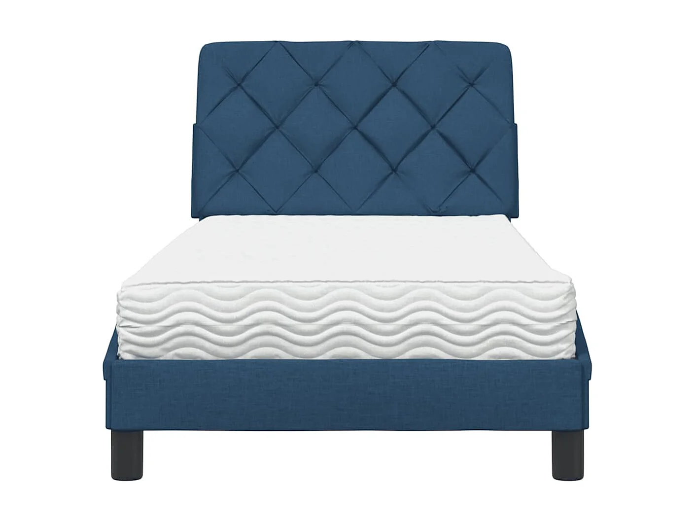 Bed met matras stof blauw 80x200 cm