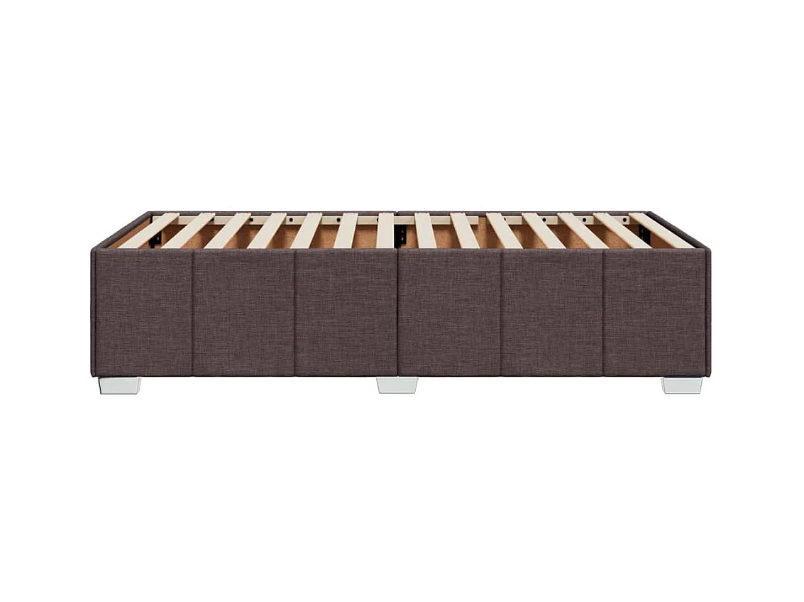 Cadre de lit sans matelas marron foncé 80x200 cm tissu
