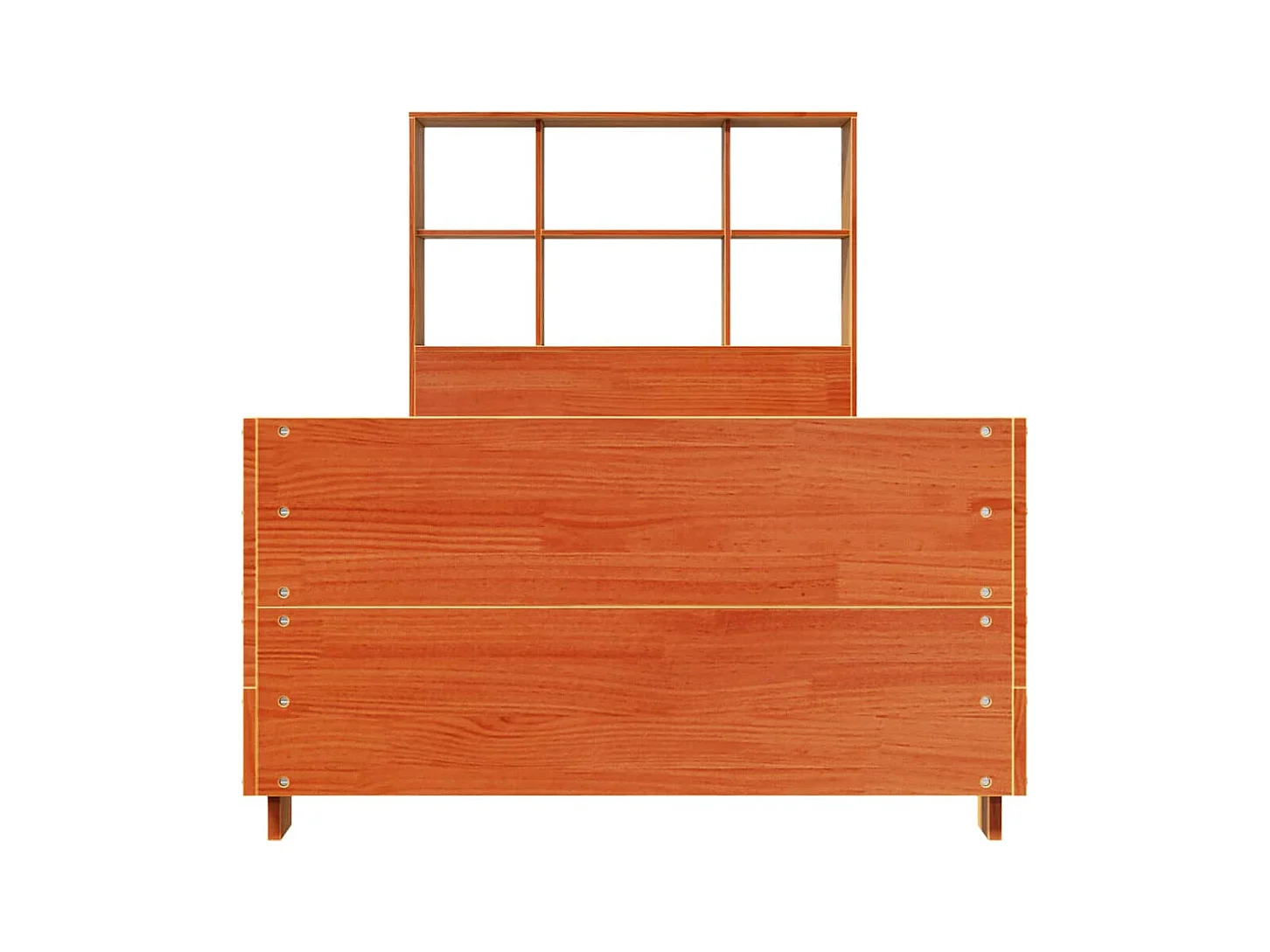 Cadre de lit sans matelas cire marron 75x190 cm bois pin massif