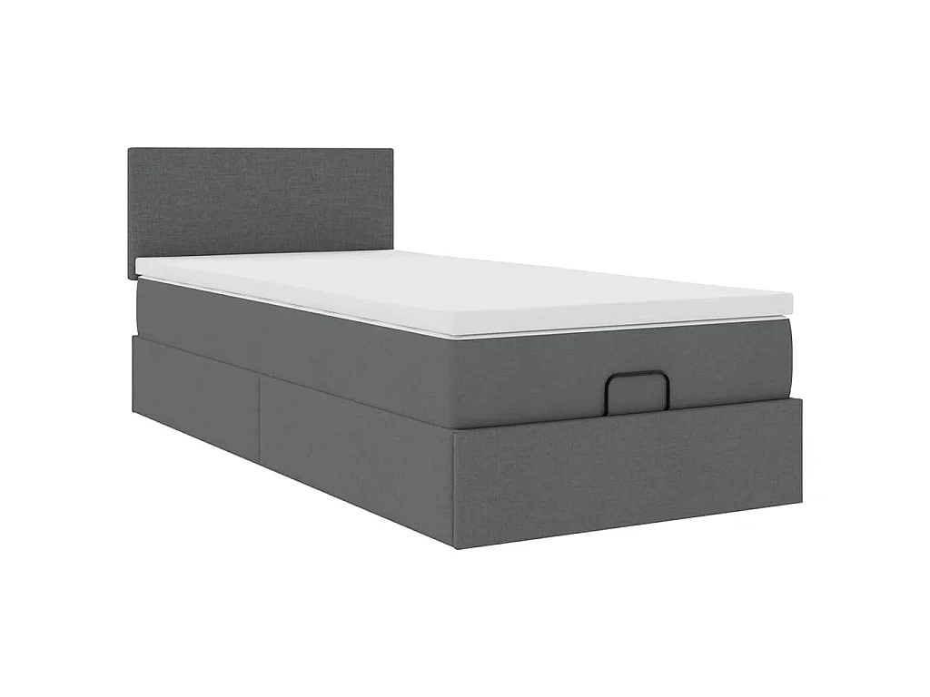 Struttura Letto Pouf con Materasso 180x200 cm in Tessuto