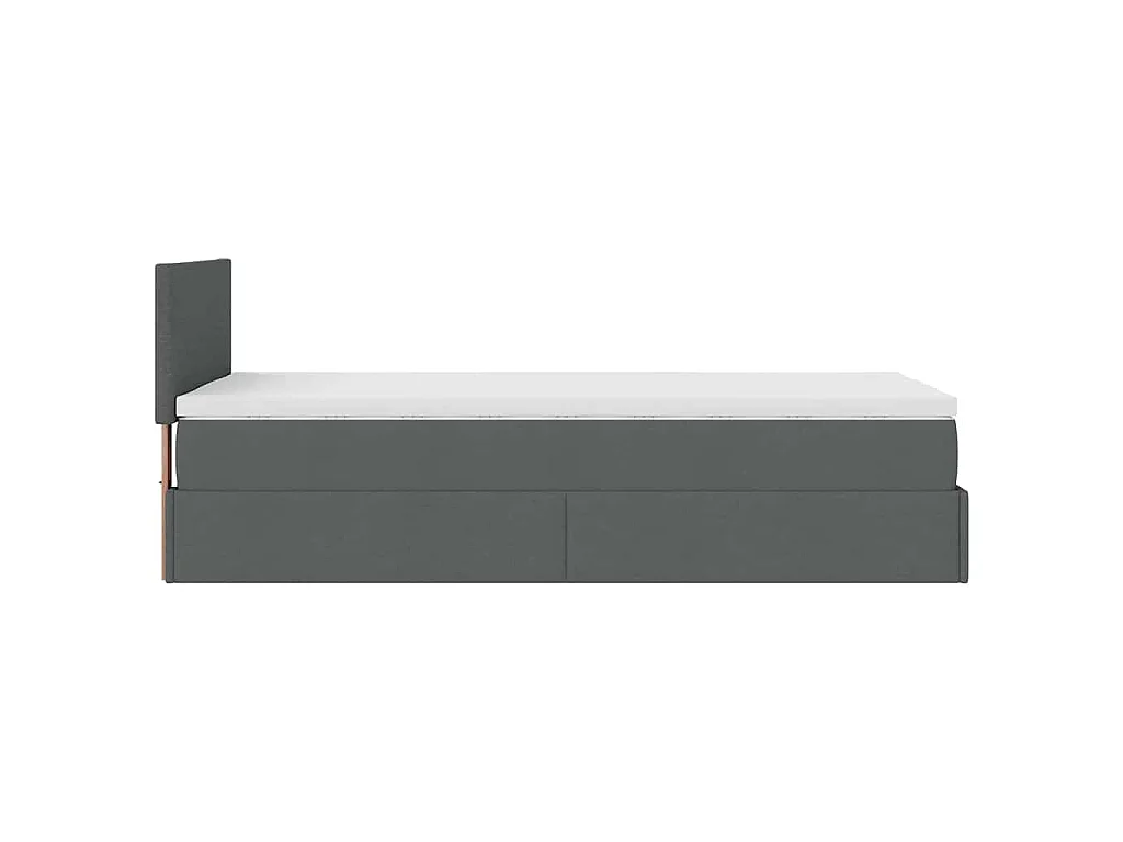 Struttura Letto Pouf con Materasso 180x200 cm in Tessuto