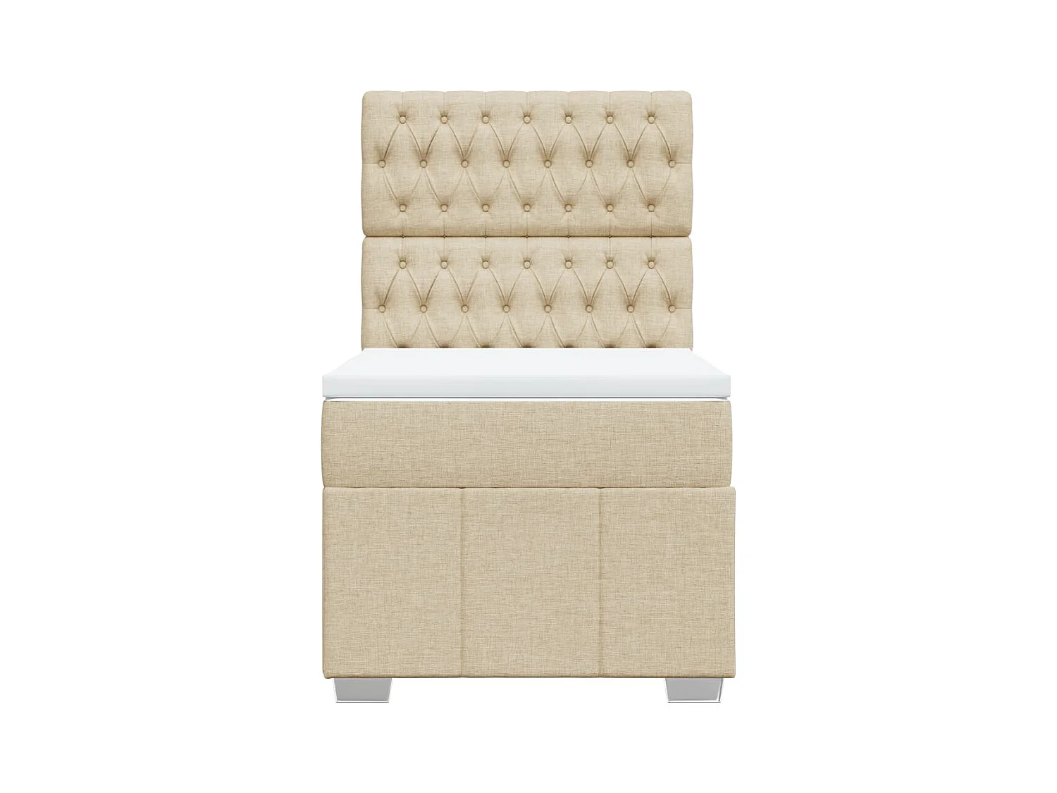 Cama com molas/colchão 80x200 cm tecido cor crème