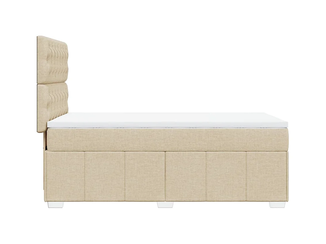 Cama com molas/colchão 80x200 cm tecido cor crème