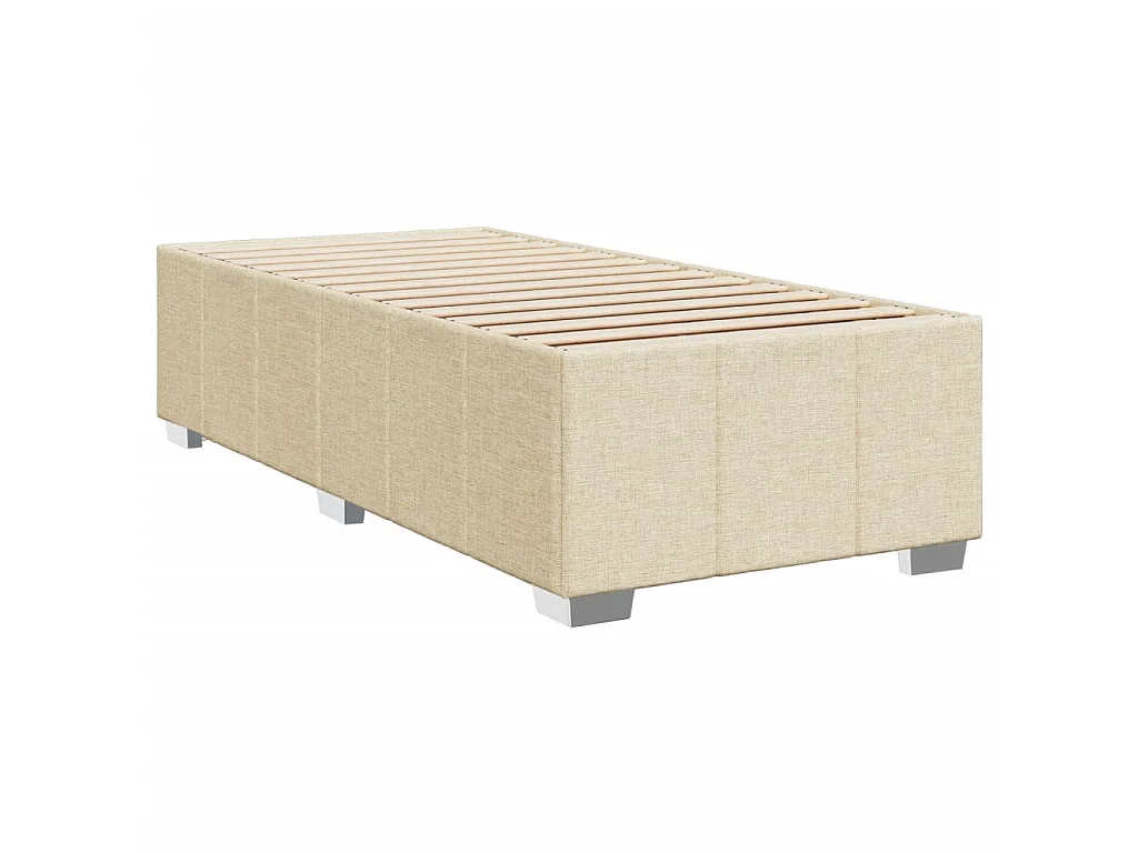 Boxspring met matras stof crèmekleurig 80x200 cm