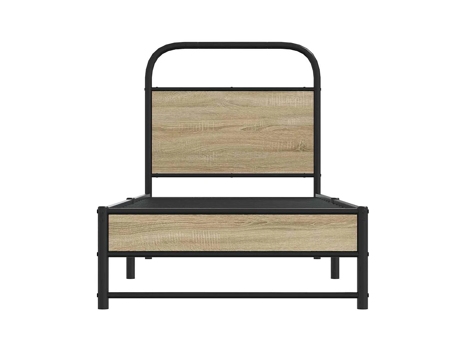 Bettgestell ohne Matratze 75x190 cm Räuchereiche Holzwerkstoff