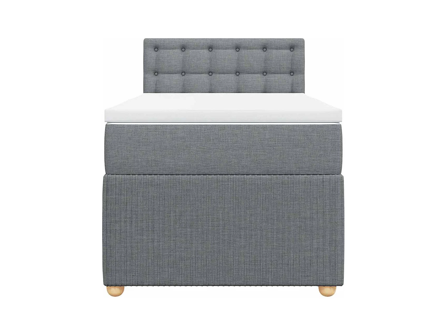 Sommier à lattes de lit avec matelas gris clair 80x200 cm tissu