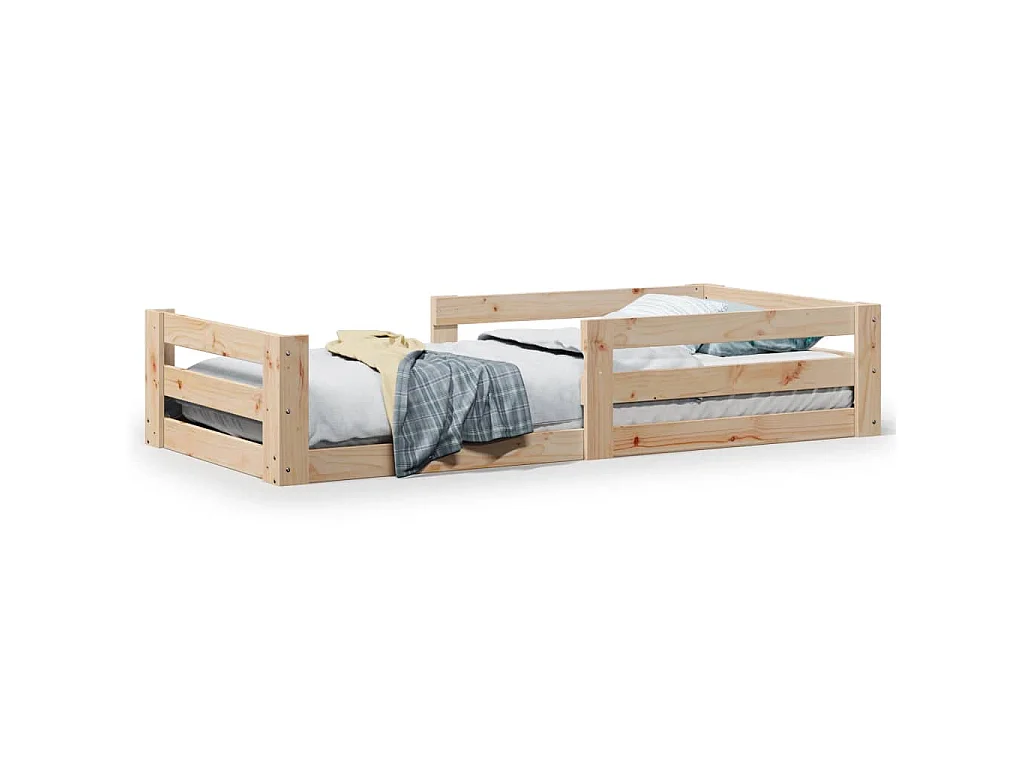 Giroletto senza Materasso 80x200 cm in Legno Massello Pino