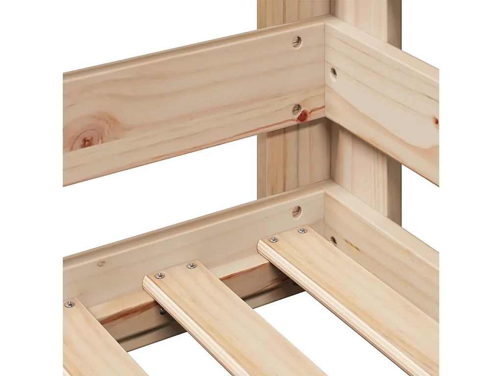 Giroletto senza Materasso 80x200 cm in Legno Massello Pino