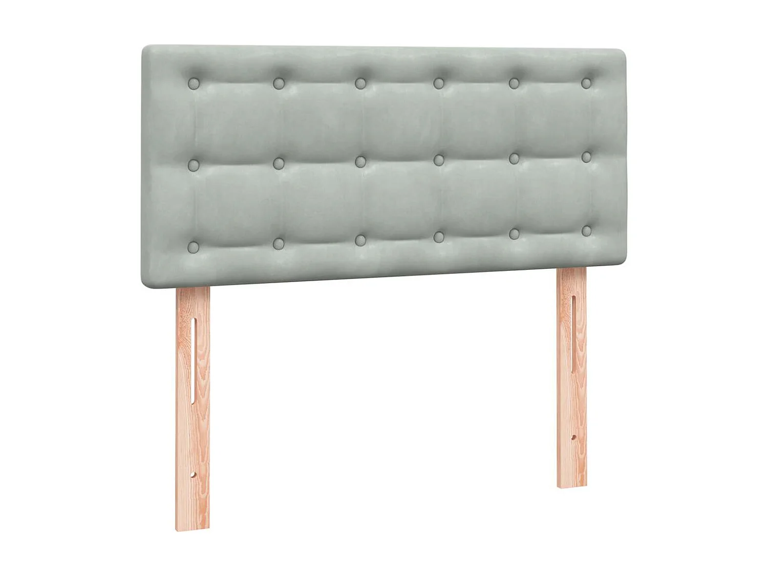 Sommier à lattes de lit et matelas et LED gris clair 80x220 cm velours