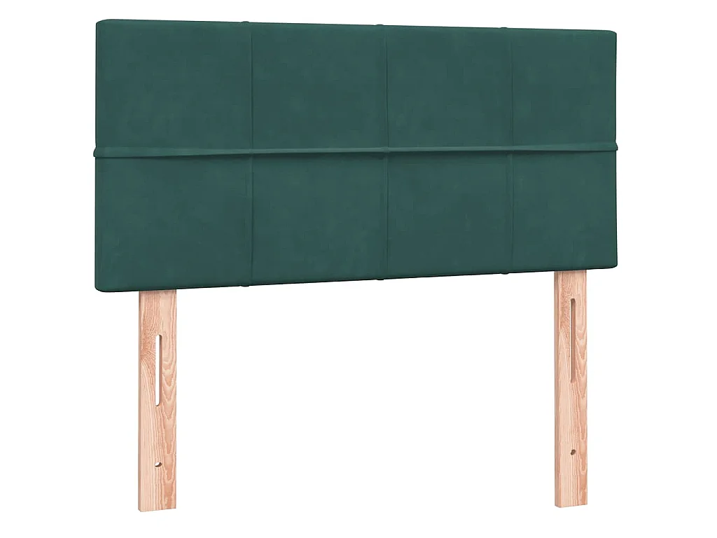 Boxspring met matras en LED fluweel donkergroen 80x220 cm