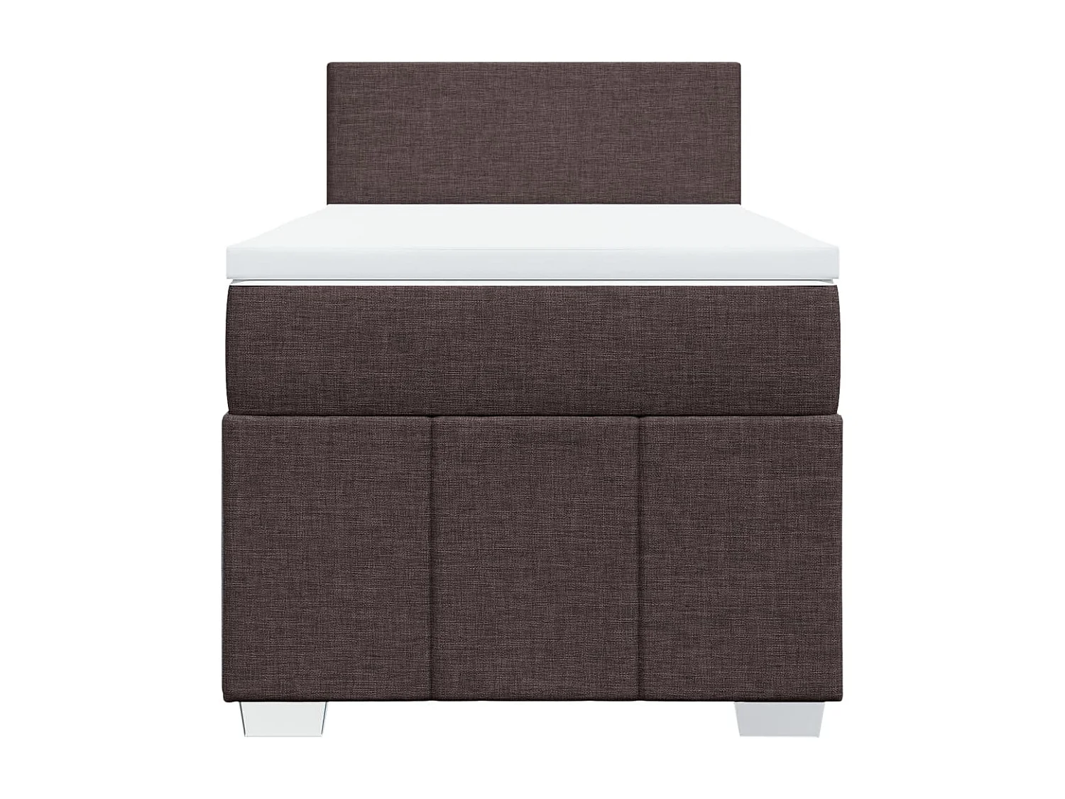 Boxspring met matras stof donkerbruin 80x200 cm