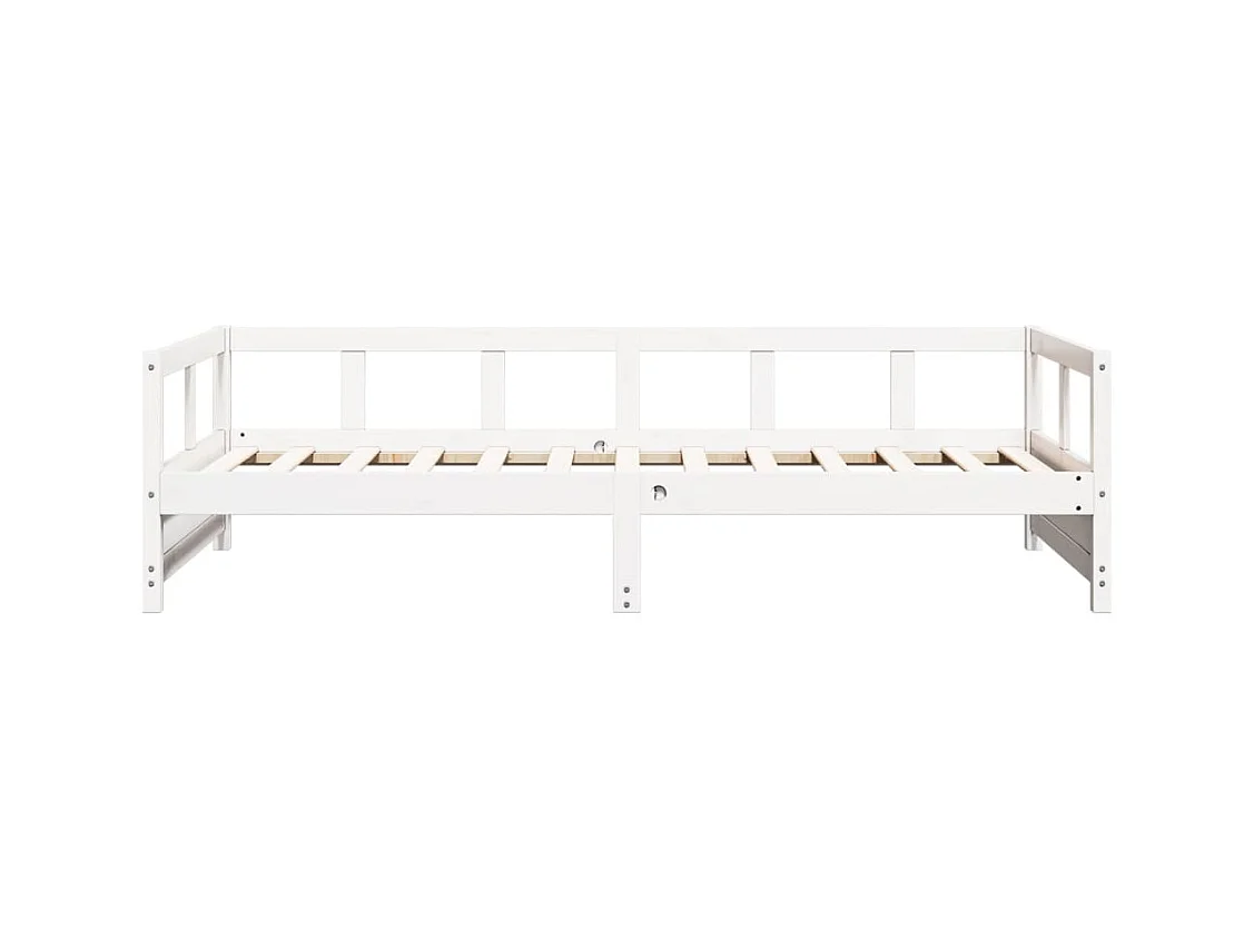 Dormeuse senza Materasso Bianca 80x200 cm Legno Massello Pino
