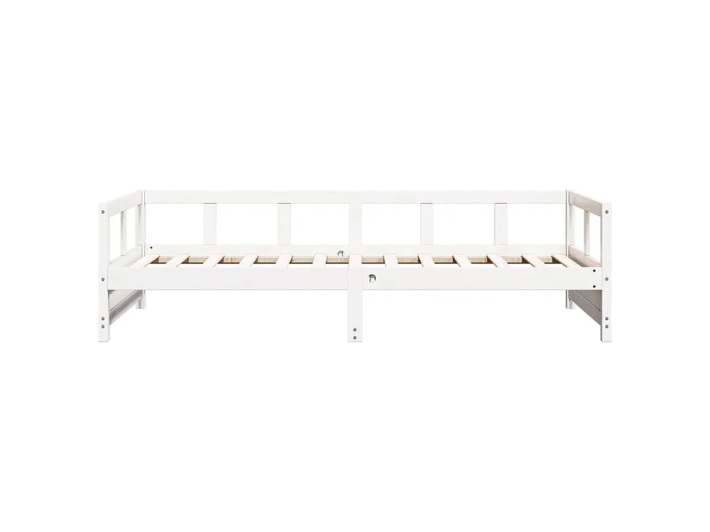 Dormeuse senza Materasso Bianca 80x200 cm Legno Massello Pino