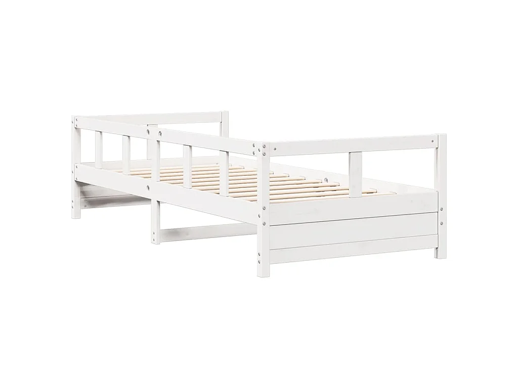 Dormeuse senza Materasso Bianca 80x200 cm Legno Massello Pino