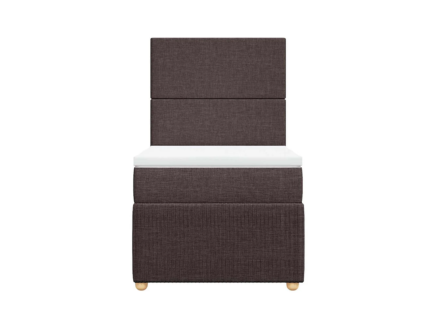 Boxspring met matras stof donkerbruin 80x200 cm